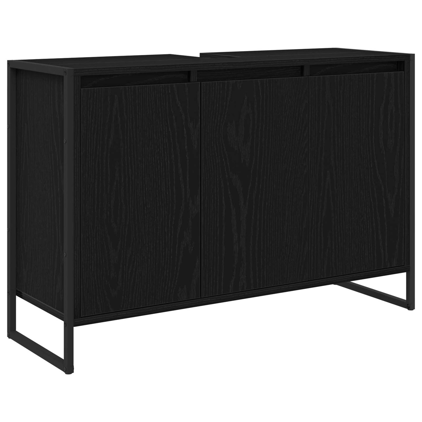 Set di mobili per il bagno Rovere Nero Legno multistrato