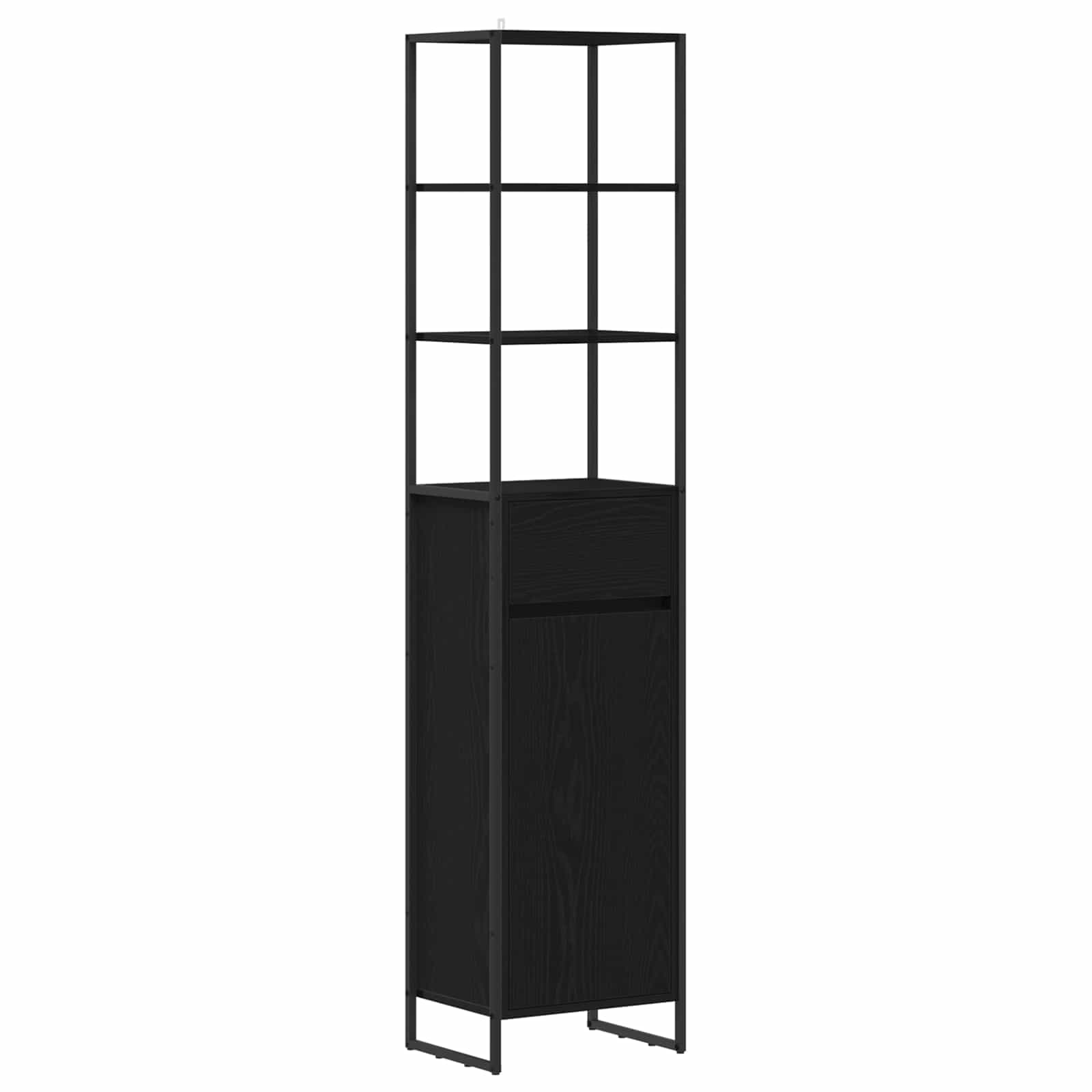 Set di mobili per il bagno Rovere Nero Legno multistrato | homemem39