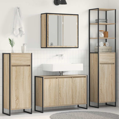 Set di mobili per il bagno Rovere Sonoma Legno multistrato