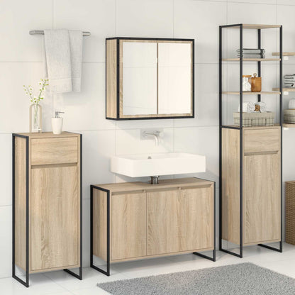 Set di mobili per il bagno Rovere Sonoma Legno multistrato | homemem39