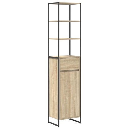 Set di mobili per il bagno Rovere Sonoma Legno multistrato