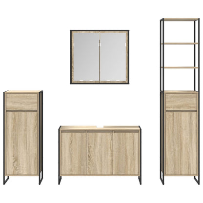 Set di mobili per il bagno Rovere Sonoma Legno multistrato