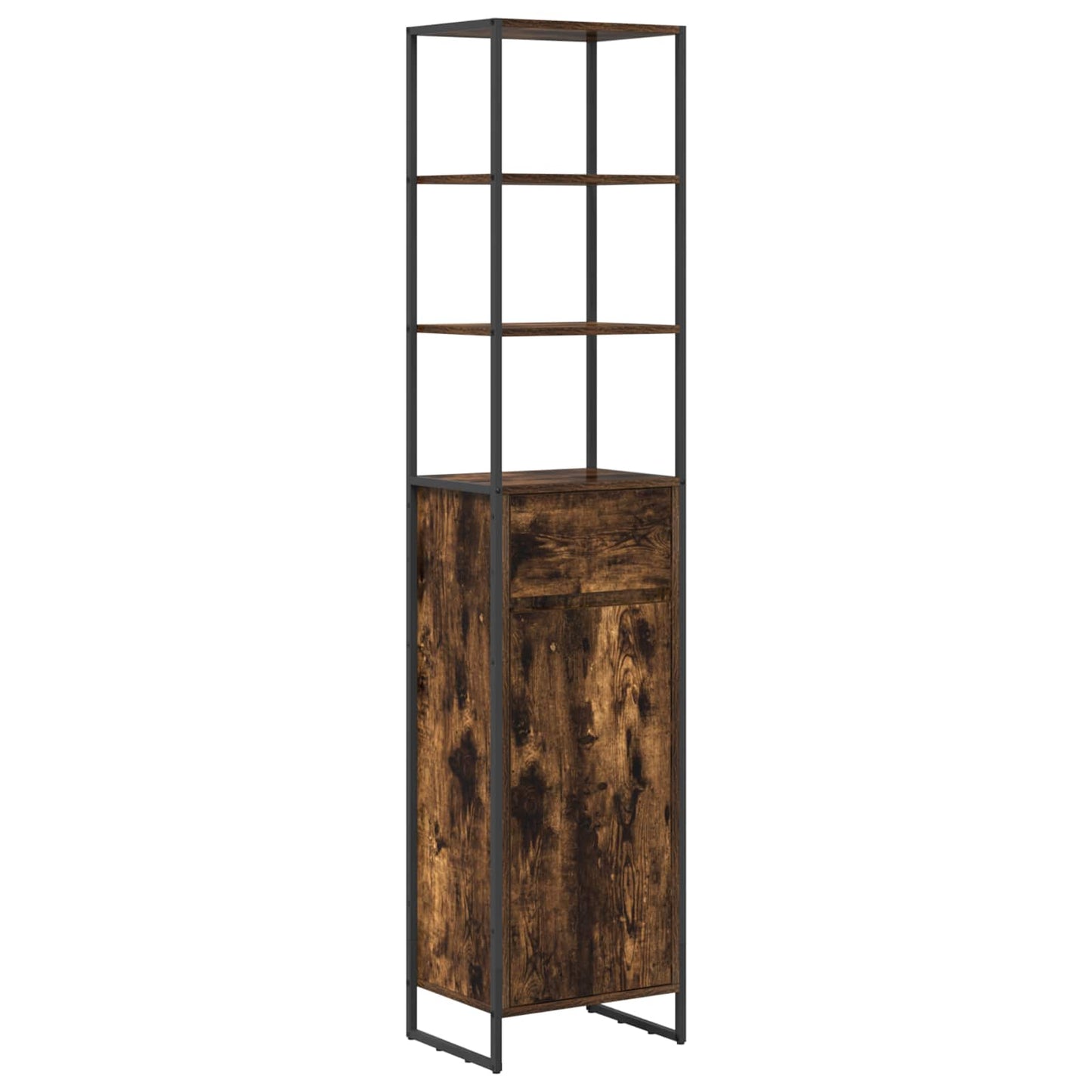 Set di mobili per il bagno Rovere fumé Legno multistrato | homemem39