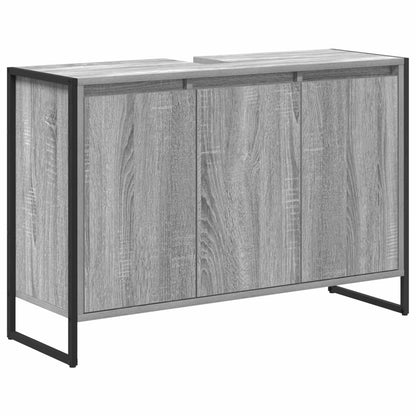 Set di mobili per il bagno Grigio Sonoma Legno multistrato | homemem39