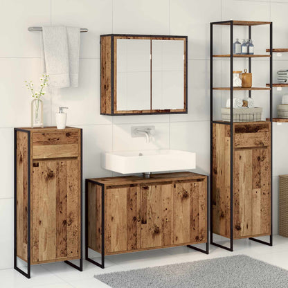 Set di mobili per il bagno Legno vecchio Legno multistrato | homemem39
