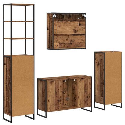 Set di mobili per il bagno Legno vecchio Legno multistrato