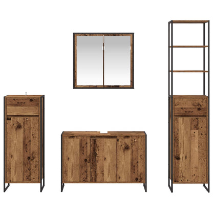 Set di mobili per il bagno Legno vecchio Legno multistrato