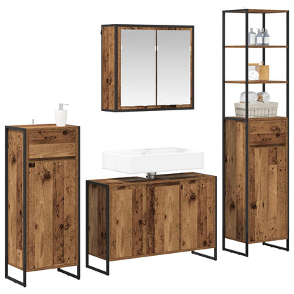 Set di mobili per il bagno Legno vecchio Legno multistrato | homemem39