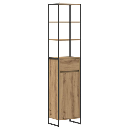 Set di mobili per il bagno Rovere artigianale Legno multistrato | homemem39