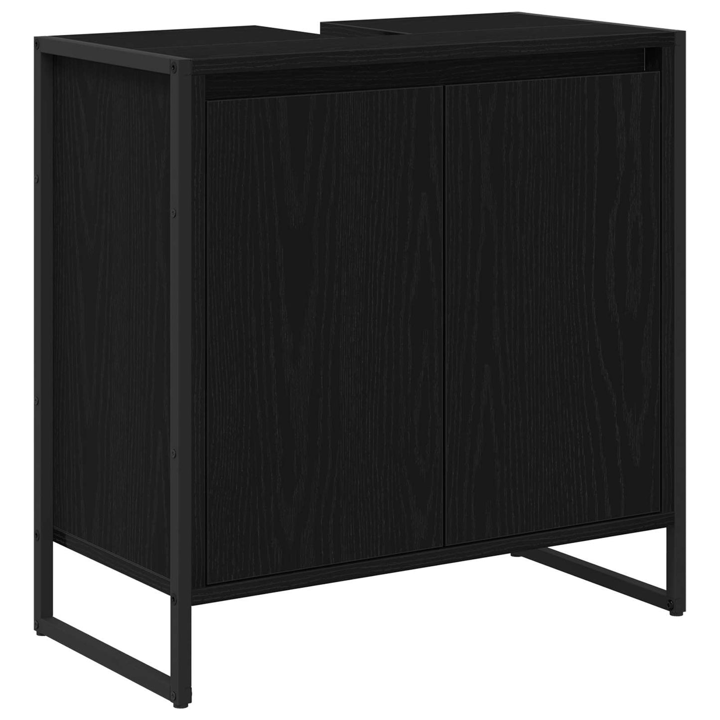 Set di mobili per il bagno Rovere Nero Legno multistrato | homemem39