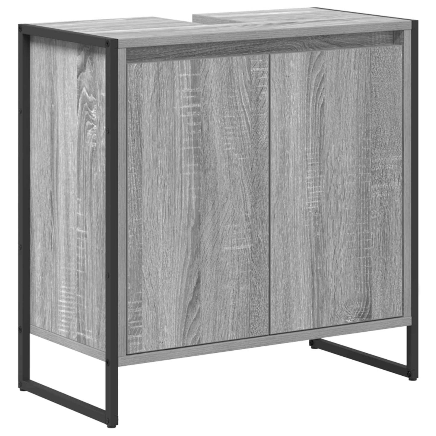 Set di mobili per il bagno Grigio Sonoma Legno multistrato | homemem39