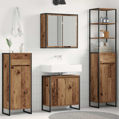 Set di mobili per il bagno Legno vecchio Legno multistrato