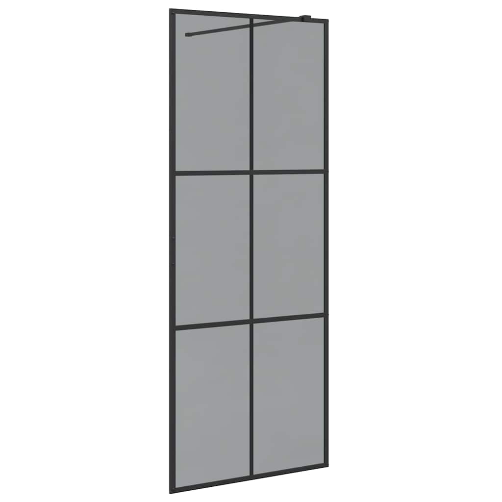 Parete Doccia Walk-in Nero 80 x 195 cm vetro temperato | homemem39