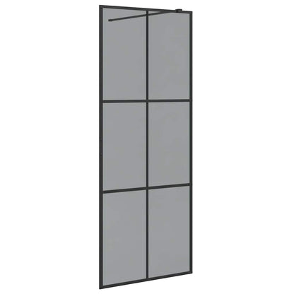 Parete Doccia Walk-in Nero 80 x 195 cm vetro temperato | homemem39