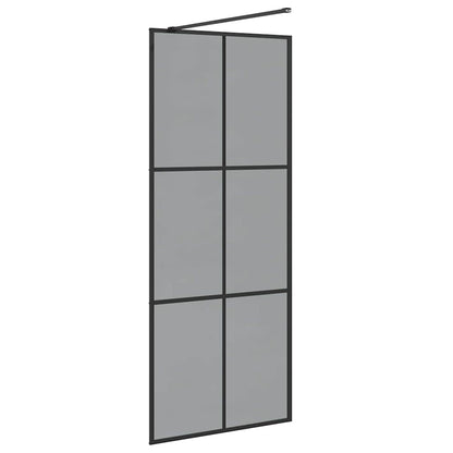 Parete Doccia Walk-in Nero 80 x 195 cm vetro temperato | homemem39