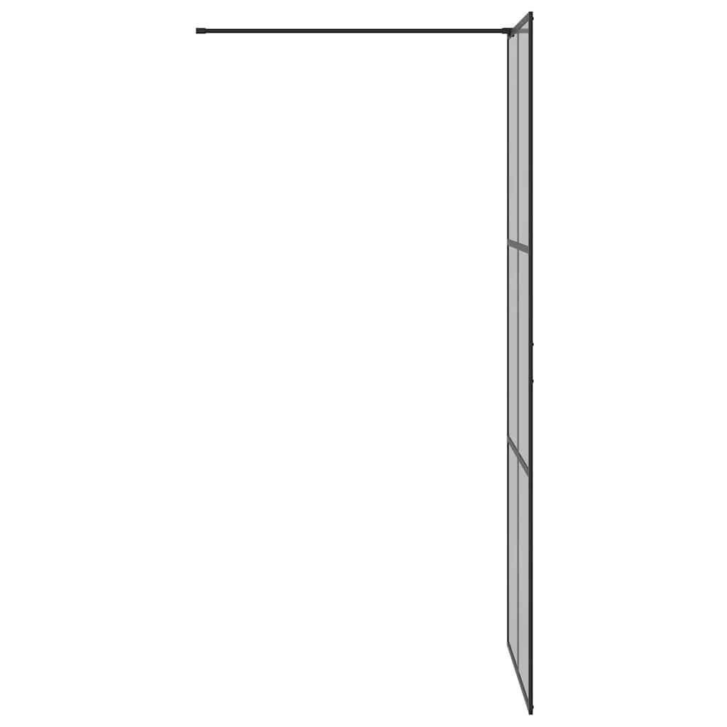 Parete Doccia Walk-in Nero 80 x 195 cm vetro temperato | homemem39