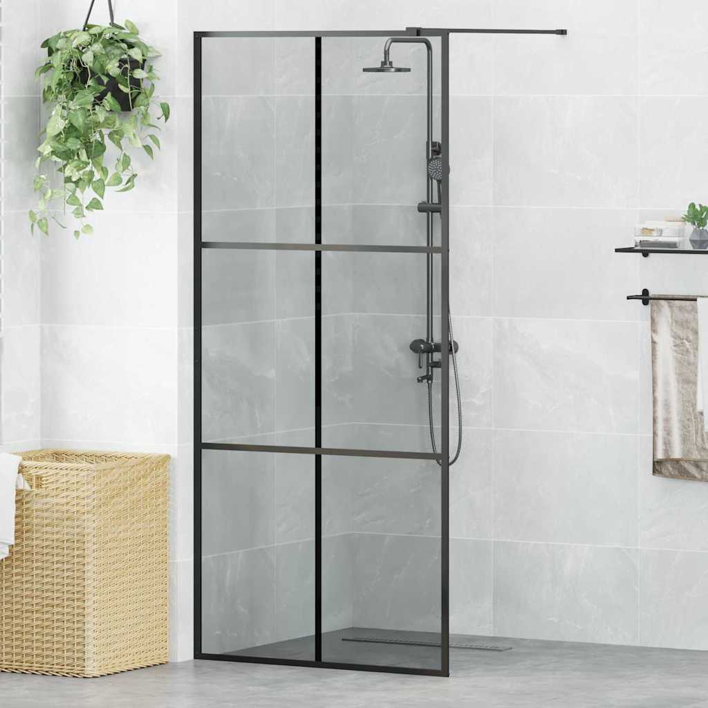 Parete Doccia Walk-in Nero 90 x 195 cm vetro temperato - homemem39