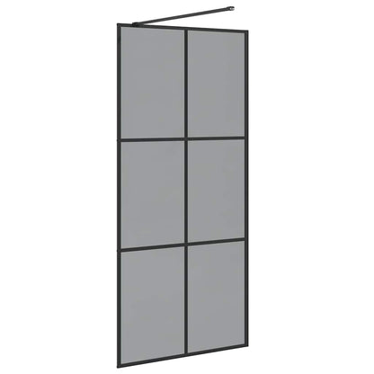 Parete Doccia Walk-in Nero 90 x 195 cm vetro temperato - homemem39
