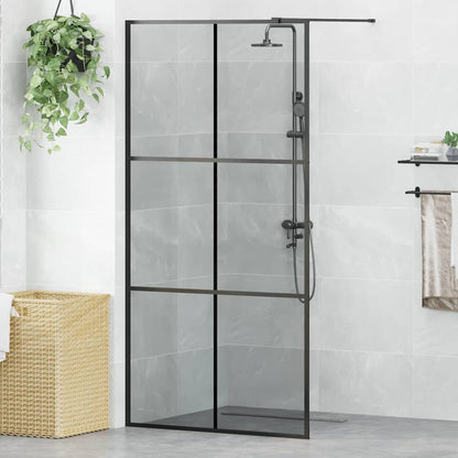 Parete Doccia Walk-in Nero 100 x 195 cm vetro temperato - homemem39