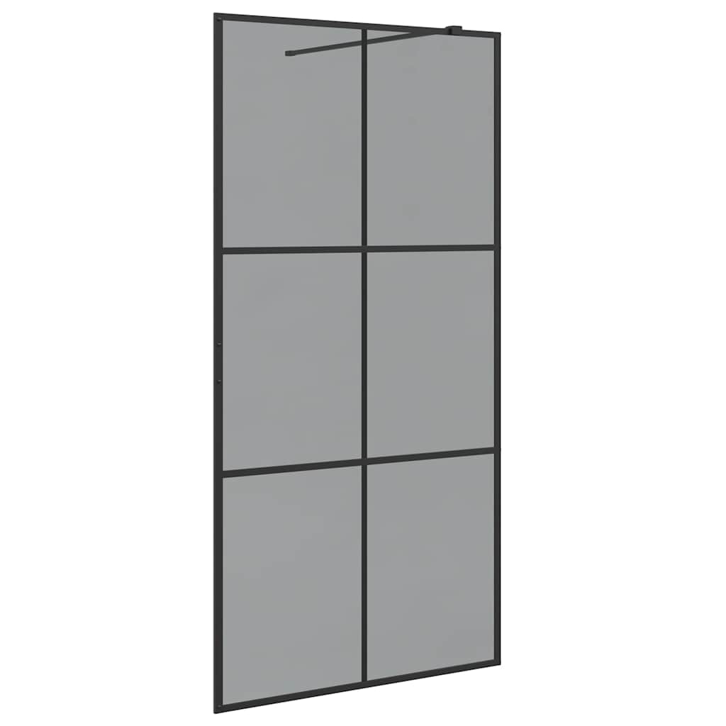 Parete Doccia Walk-in Nero 100 x 195 cm vetro temperato - homemem39