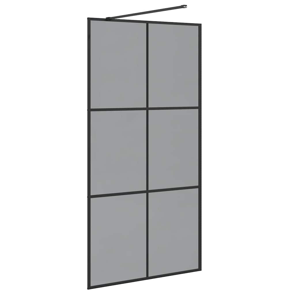 Parete Doccia Walk-in Nero 100 x 195 cm vetro temperato - homemem39