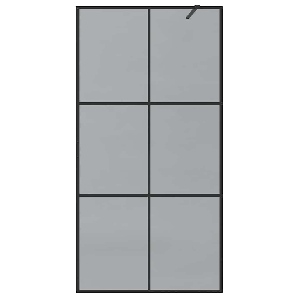 Parete Doccia Walk-in Nero 100 x 195 cm vetro temperato - homemem39