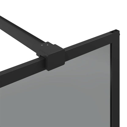 Parete Doccia Walk-in Nero 115 x 195 cm vetro temperato | homemem39