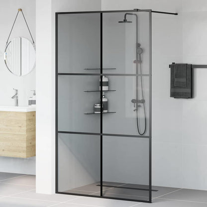 Parete Doccia Walk-in Nero 115 x 195 cm vetro temperato | homemem39