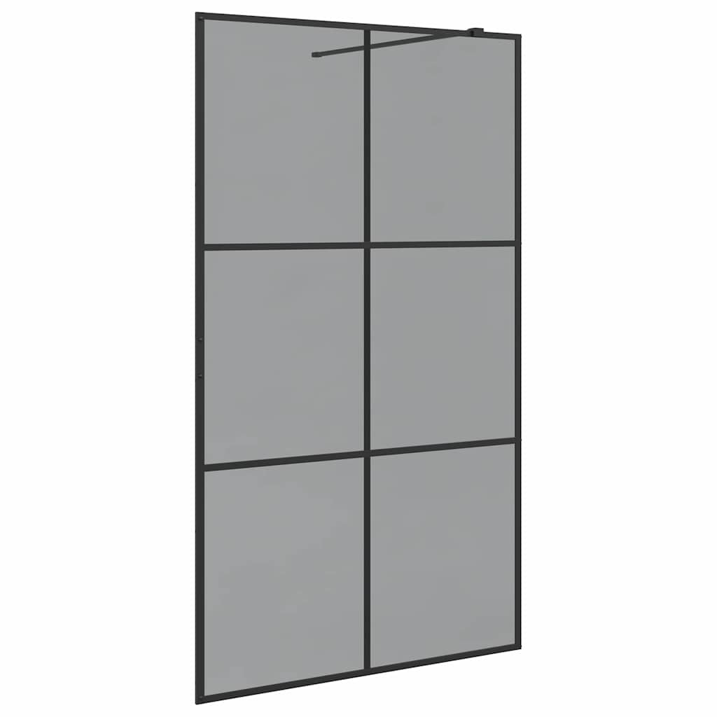 Parete Doccia Walk-in Nero 115 x 195 cm vetro temperato | homemem39