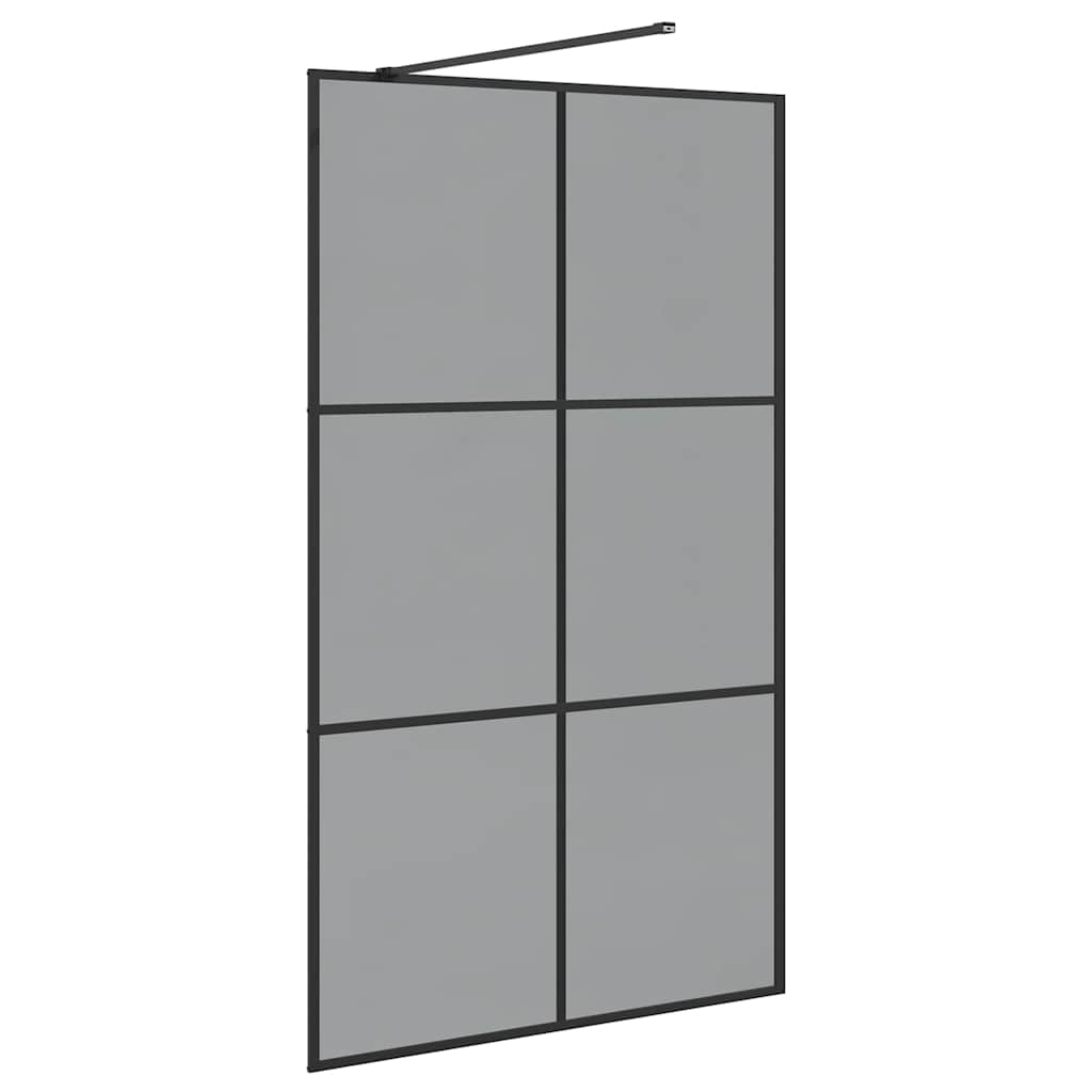 Parete Doccia Walk-in Nero 115 x 195 cm vetro temperato | homemem39