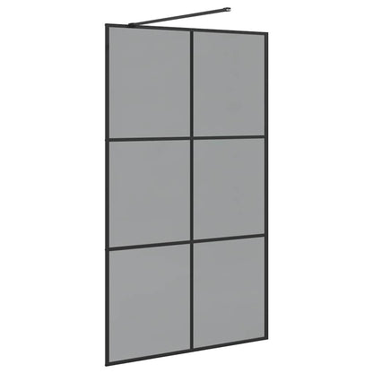 Parete Doccia Walk-in Nero 115 x 195 cm vetro temperato | homemem39