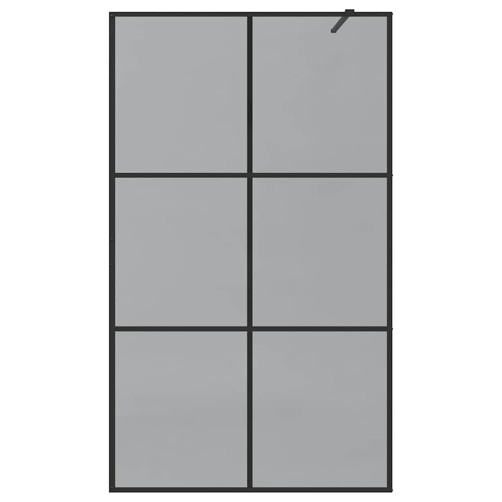 Parete Doccia Walk-in Nero 115 x 195 cm vetro temperato | homemem39