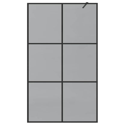 Parete Doccia Walk-in Nero 115 x 195 cm vetro temperato | homemem39