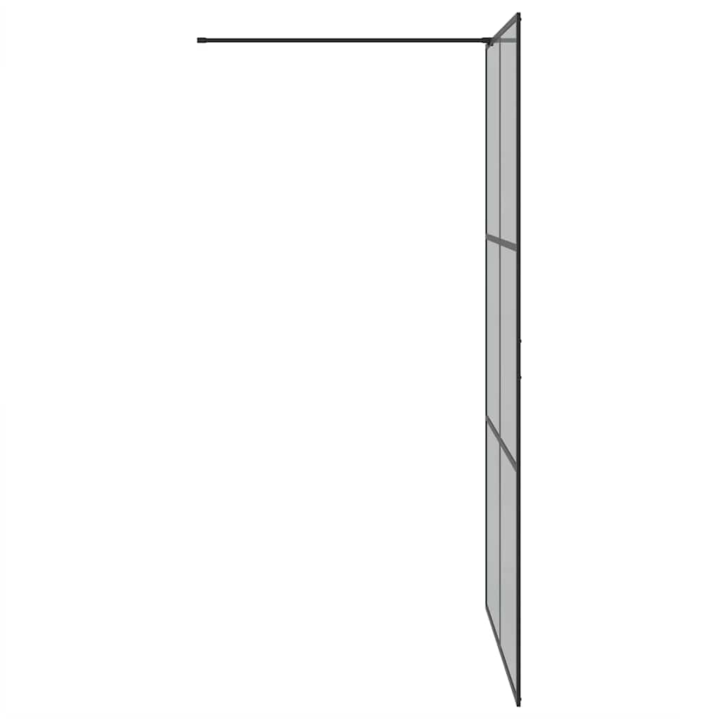 Parete Doccia Walk-in Nero 115 x 195 cm vetro temperato | homemem39