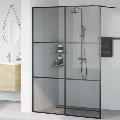 Parete Doccia Walk-in Nero 140 x 195 cm vetro temperato | homemem39