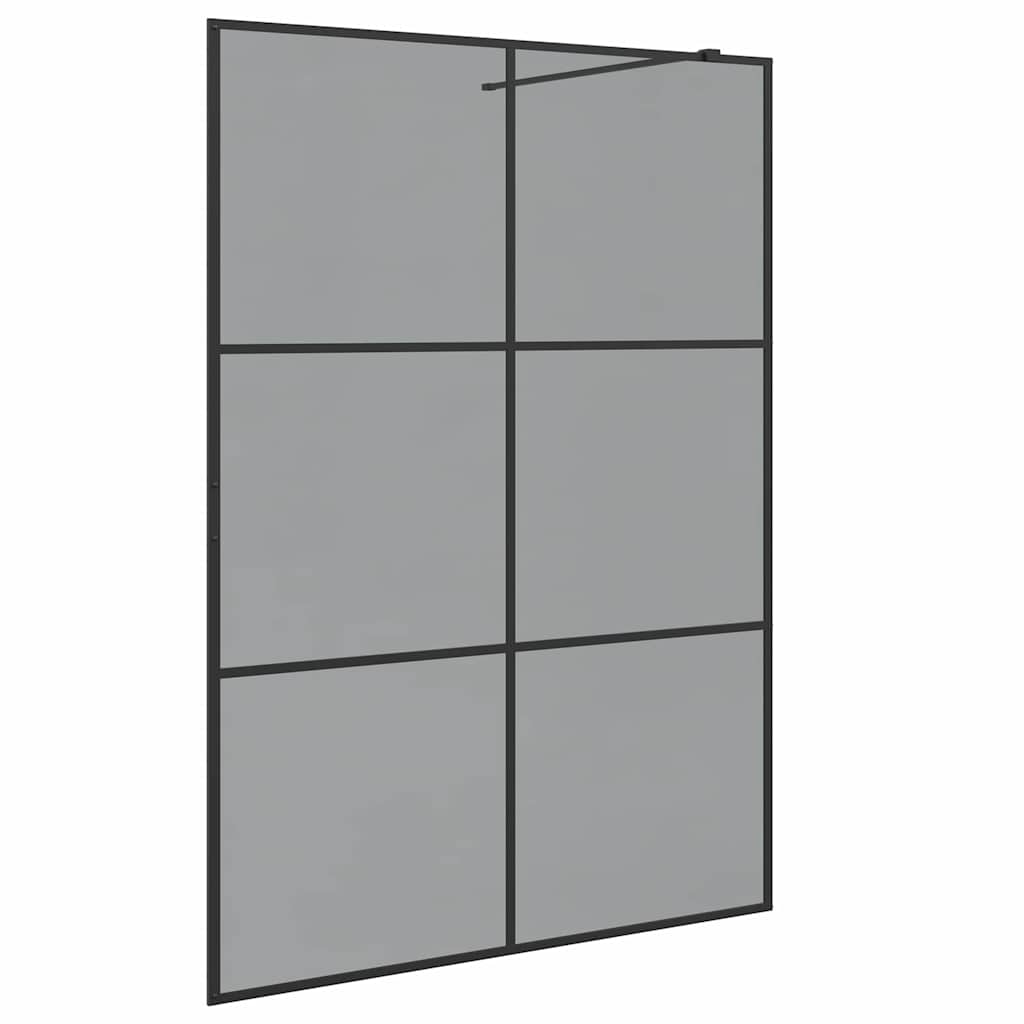 Parete Doccia Walk-in Nero 140 x 195 cm vetro temperato | homemem39