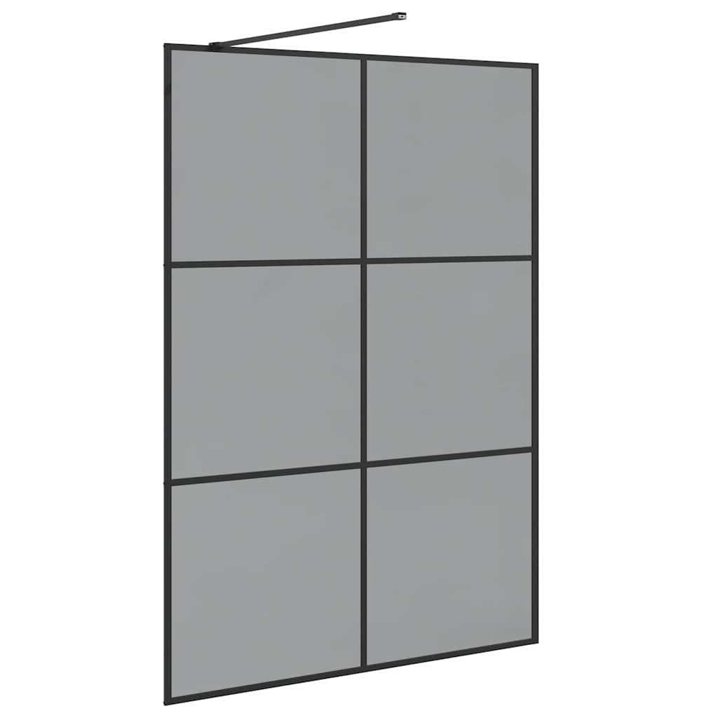 Parete Doccia Walk-in Nero 140 x 195 cm vetro temperato | homemem39