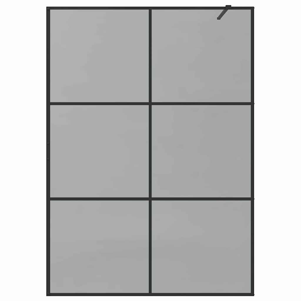 Parete Doccia Walk-in Nero 140 x 195 cm vetro temperato | homemem39