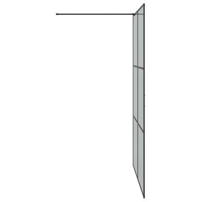 Parete Doccia Walk-in Nero 140 x 195 cm vetro temperato | homemem39