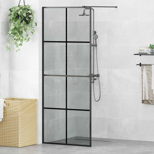 Parete Doccia Walk-in Nero 80 x 195 cm vetro temperato | homemem39