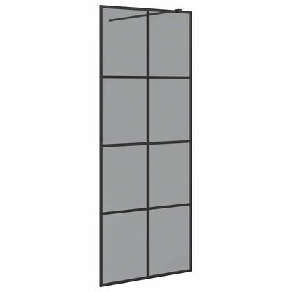 Parete Doccia Walk-in Nero 80 x 195 cm vetro temperato - homemem39