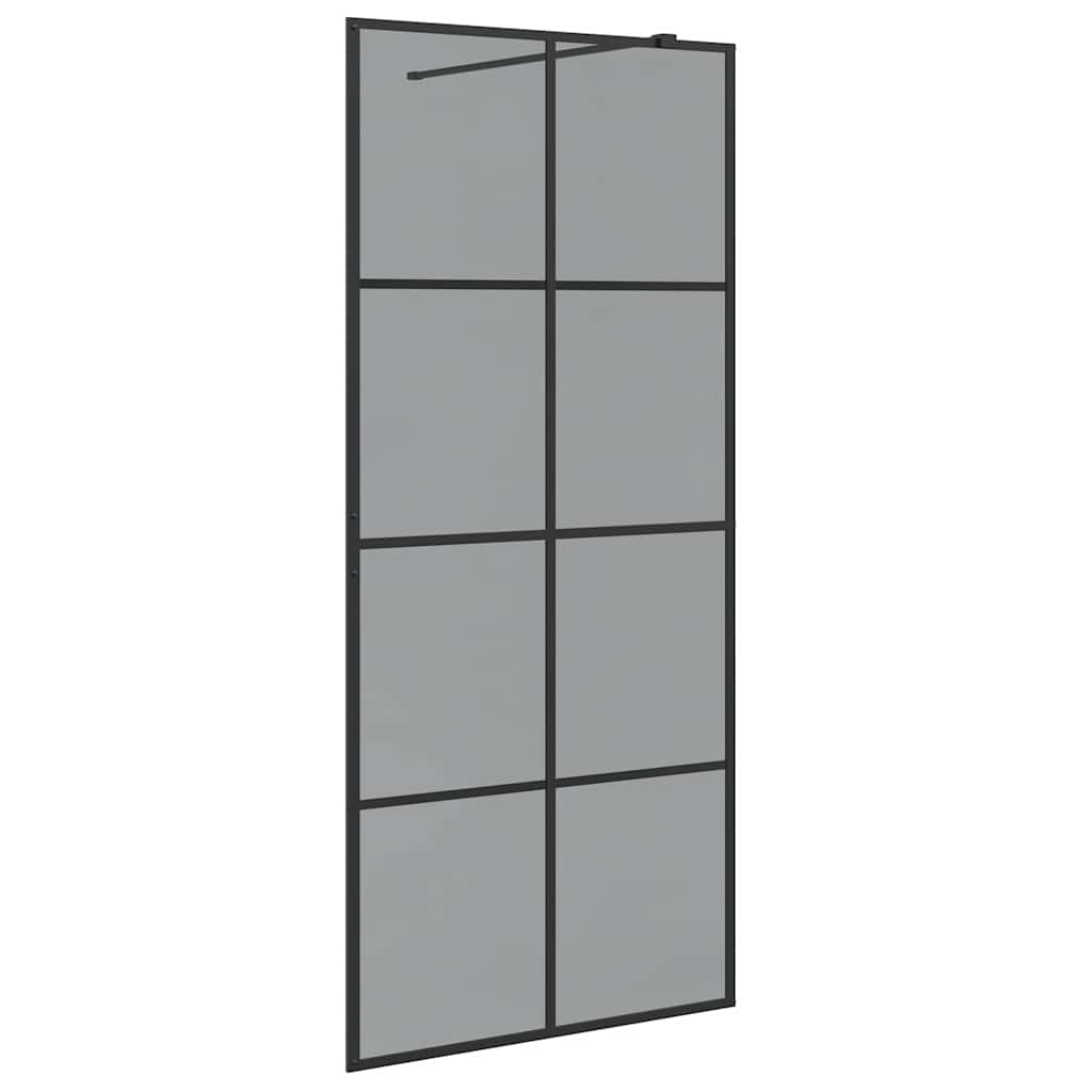 Parete Doccia Walk-in Nero 90 x 195 cm vetro temperato - homemem39