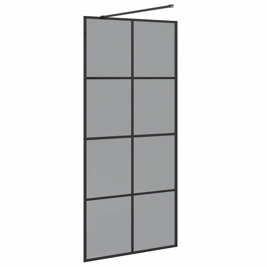 Parete Doccia Walk-in Nero 90 x 195 cm vetro temperato - homemem39