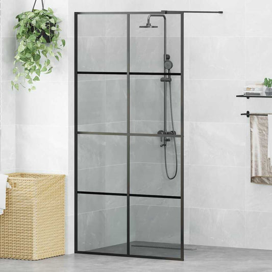 Parete Doccia Walk-in Nero 100 x 195 cm vetro temperato | homemem39