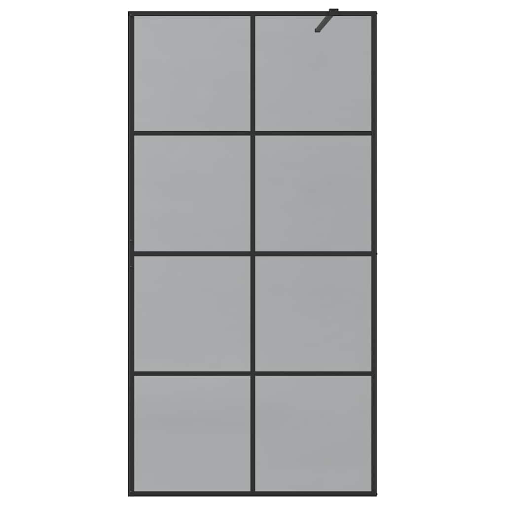 Parete Doccia Walk-in Nero 100 x 195 cm vetro temperato - homemem39
