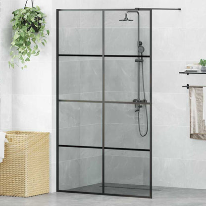 Parete Doccia Walk-in Nero 115 x 195 cm vetro temperato | homemem39