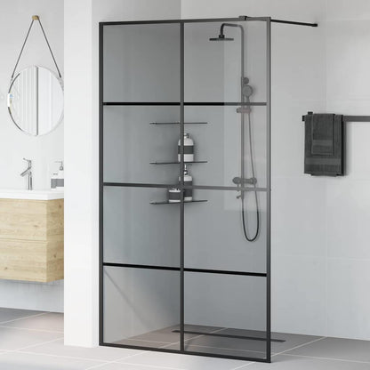 Parete Doccia Walk-in Nero 115 x 195 cm vetro temperato | homemem39