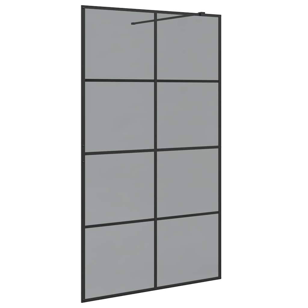 Parete Doccia Walk-in Nero 115 x 195 cm vetro temperato | homemem39