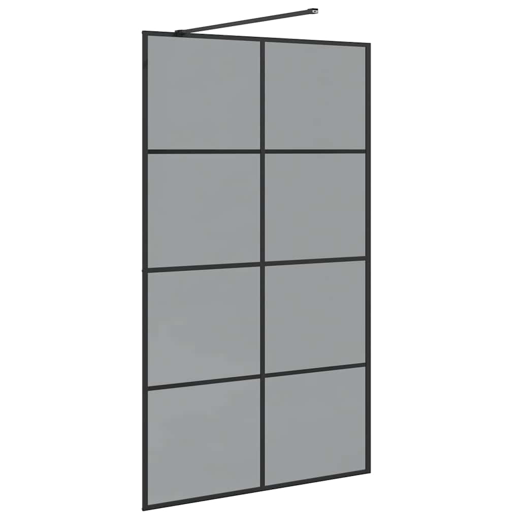 Parete Doccia Walk-in Nero 115 x 195 cm vetro temperato | homemem39