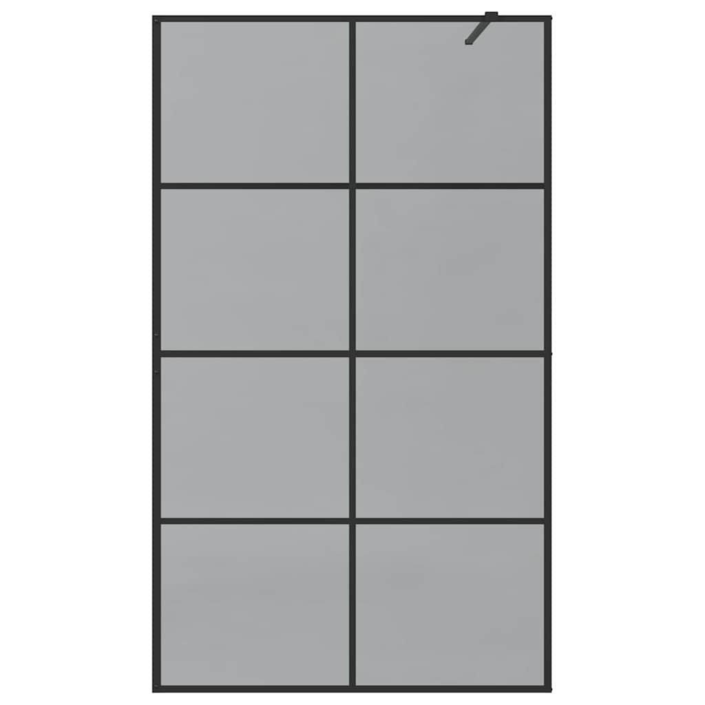 Parete Doccia Walk-in Nero 115 x 195 cm vetro temperato | homemem39